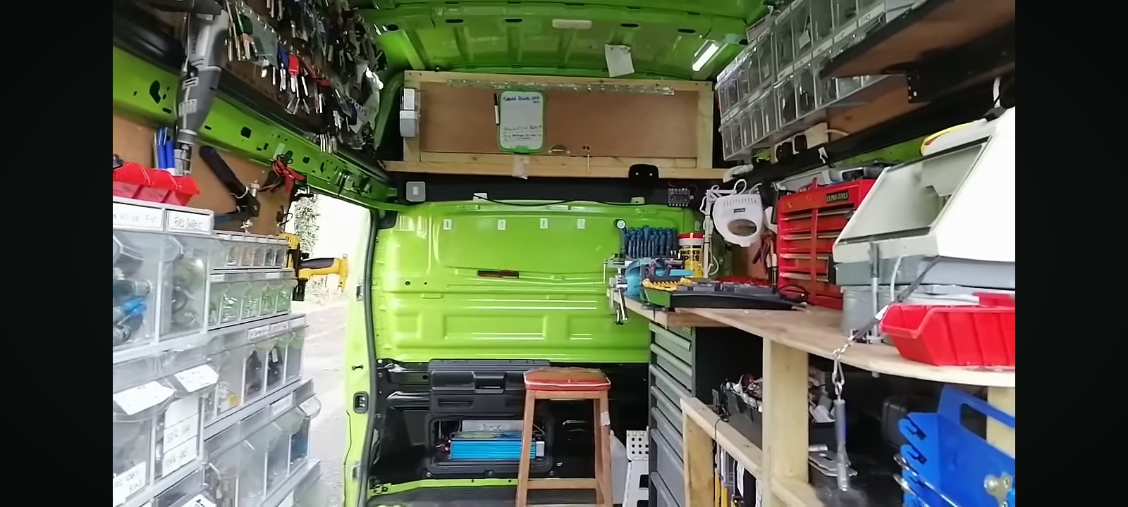 Fully equipped mobile locksmith van interior serving Florence, SC